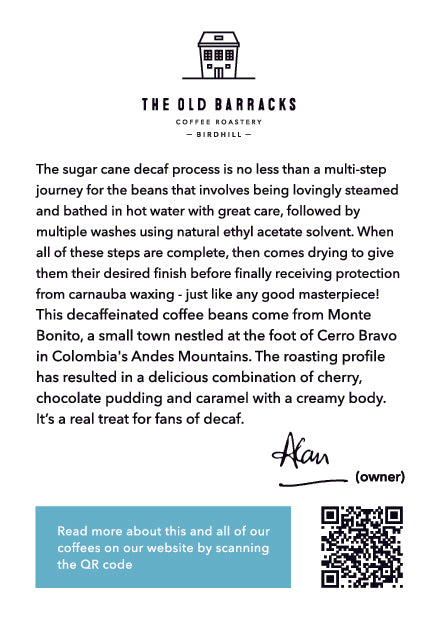 DECAF, Colombia Monte Bonito