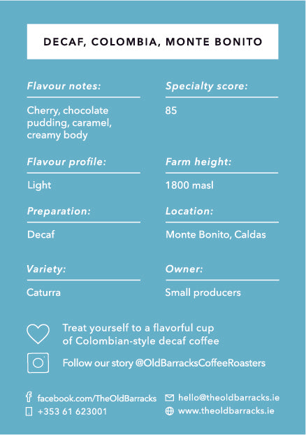 DECAF, Colombia Monte Bonito