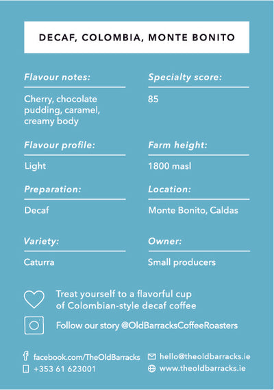 DECAF, Colombia Monte Bonito