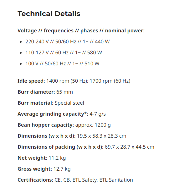 Mahlkonig E65S GBW